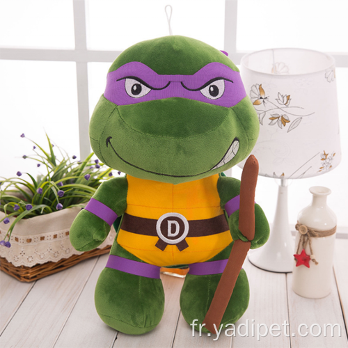 Jouets en peluche en peluche de tortue mignonne de dessin animé